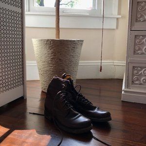 Frye Veronica Combat Boots Sz 8 Dark Brown